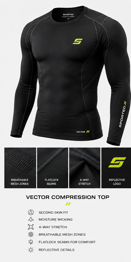 SPORTED Vector compression top concept